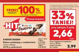 Kaufland Baton podwójny z nadzieniem Kinder Bueno oferta