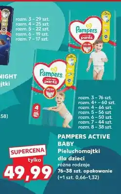 Kaufland Pieluchomajtki dla dzieci Pampers Active Baby oferta