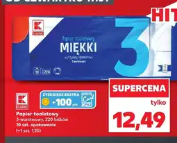 Kaufland Papier toaletowy 3-warstwowy 220 listków 10-pak K-Classic oferta
