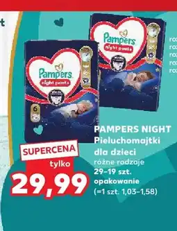 Kaufland Pieluchomajtki dla dzieci Pampers Night oferta