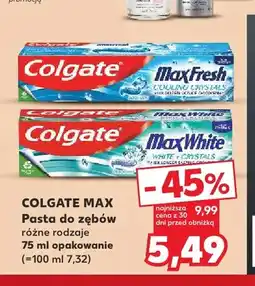 Kaufland Pasta do zębów Colgate Max Fresh oferta