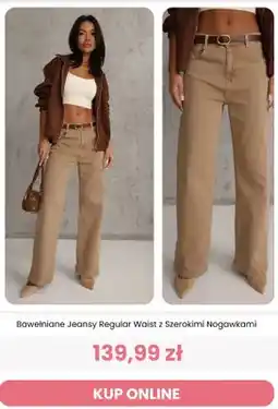 Renee Bawełniane jeansy Regular Waist z szerokimi nogawkami Renee oferta