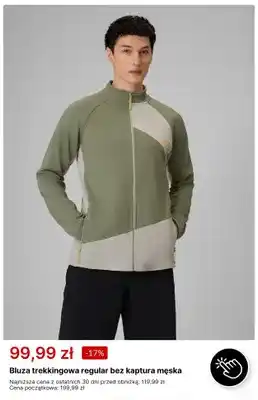 Bluza trekkingowa regular bez kaptura męska 4F