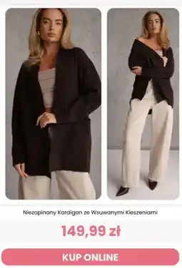 Renee Niezapinany kardigan ze wsuwanymi kieszeniami Reneé oferta