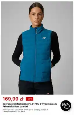 4F Bezrękawnik trekkingowy 4F PRO z wypełnieniem Primaloft Silver damski oferta
