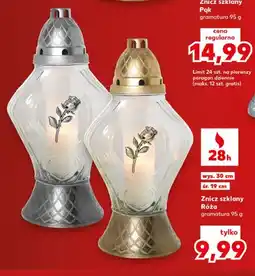 Kaufland Znicz szklany Róża oferta