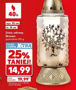 Kaufland Znicz szklany Drzewo oferta