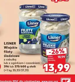 Kaufland Wiejskie filety śledziowe z cebulką Lisner oferta