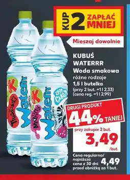 Kaufland Woda smakowa truskawka Kubuś Waterrr oferta