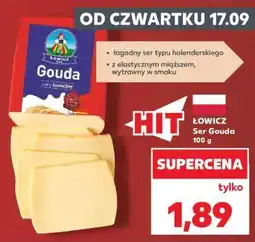 Kaufland ŁOWICZ Ser Gouda 100 g oferta