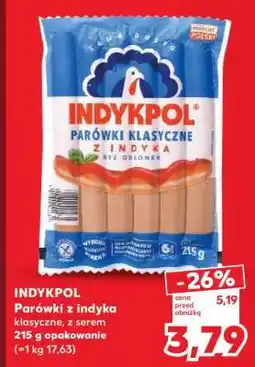 Kaufland INDYKPOL Parówki z indyka klasyczne, z serem 215 g opakowanie oferta