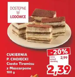 Kaufland CUKIERNIA P. CHOJECKI Ciasto tiramisu z mascarpone 100 g oferta