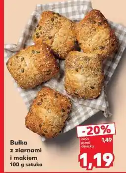Kaufland Bułka z ziarnami i makiem 100 g sztuka oferta