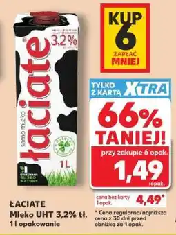 Kaufland ŁACIATE Mleko UHT 3,2% tł. 1l opakowanie oferta