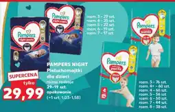 Kaufland PAMPERS NIGHT Pieluchomajtki dla dzieci oferta