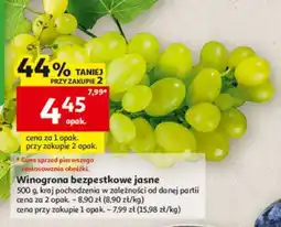 Auchan Winogrona bezpestkowe jasne oferta