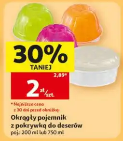 Auchan Okrągły pojemnik z pokrywką do deserów oferta