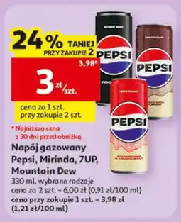 Auchan Napój gazowany PEPSI, MIRINDA, 7UP, MOUNTAIN DEW oferta