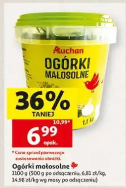 Auchan Ogórki małosolne oferta