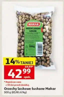 Auchan Orzechy laskowe łuskane Makar oferta