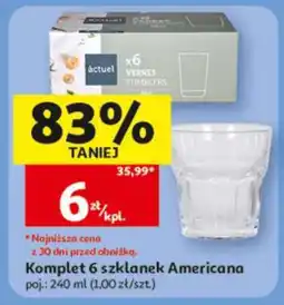 Auchan Komplet 6 szklanek Americana oferta