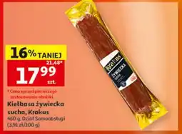 Auchan Kiełbasa żywiecka sucha, Krakus oferta