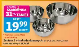 Auchan Zestaw 3 misek nierdzewnych oferta
