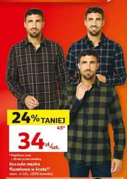 Auchan Koszula męska flanelowa w kratę oferta