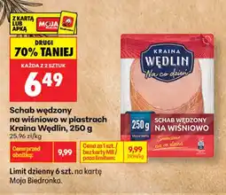 Biedronka Schab wędzony na wiśniowo w plastrach Kraina Wędlin oferta