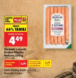 Biedronka Parówki z szynki Kraina Wędlin Nature oferta