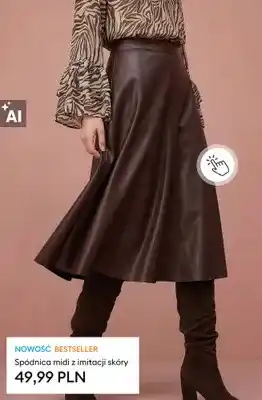 Spódnica midi z imitacji skóry
