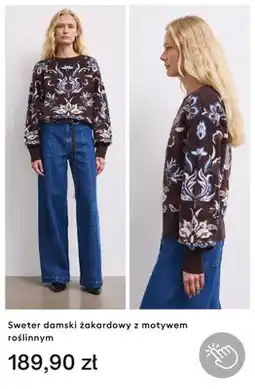 Medicine Sweter damski żakardowy z motywem roślinnym oferta