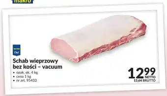 Makro Schab wieprzowy bez kości vacuum Metro Chef oferta