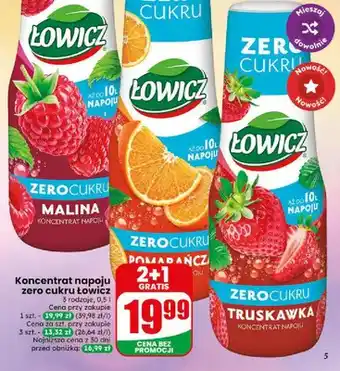 Koncentrat napoju zero cukru Łowicz pomarańcza