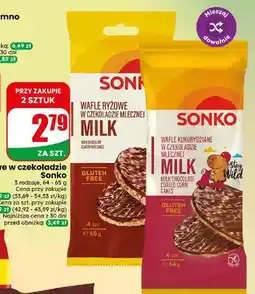 Dino Wafle ryżowe w czekoladzie mlecznej Sonko oferta