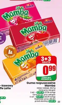 Dino Guma rozpuszczalna Mamba o smaku wiśniowym oferta