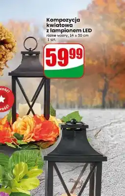 Dino Kompozycja kwiatowa z lampionem LED 14x30 cm oferta