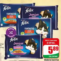 Dino Mokra karma dla kota Felix Fantastic 4-pak oferta