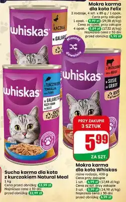 Dino Mokra karma dla kota Whiskas z kaczką w galaretce oferta