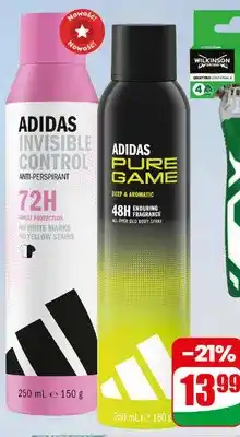Dino Antyperspirant spray Invisible Control Adidas oferta