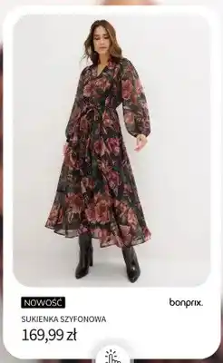BonPrix Sukienka szyfonowa Bonprix oferta
