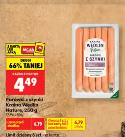 Biedronka Parówki z szynki Kraina Wędlin Nature oferta