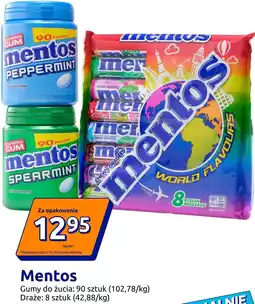 Action Mentos Gumy do żucia lub draże oferta