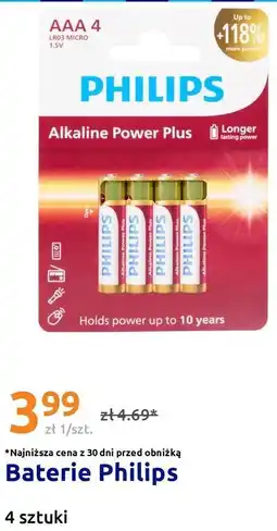 Action Baterie Philips Alkaline Power Plus AAA oferta