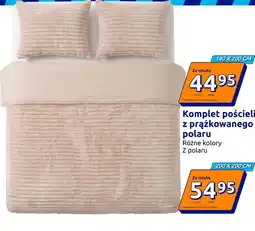 Action Komplet pościeli z prążkowanego polaru 140 x 200 cm oferta