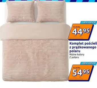 Action Komplet pościeli z prążkowanego polaru 140 x 200 cm oferta
