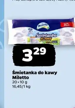 Netto Śmietanka do kawy Miletto 20-pak oferta