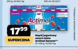 Netto Napój jogurtowy owoce leśne Actimel Danone 12-pak oferta