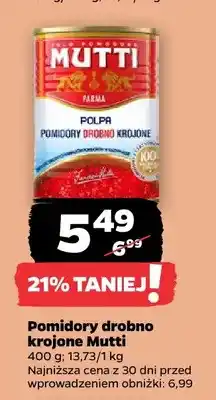 Netto Pomidory drobno krojone Mutti oferta