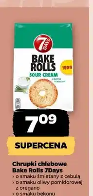 Netto Chrupki chlebowe Bake Rolls 7Days o smaku śmietany z cebulą oferta